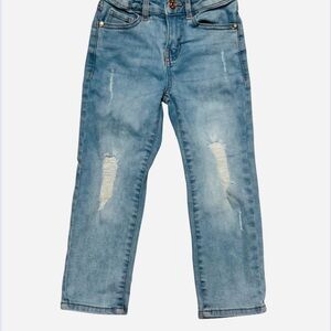 Girls Light Blue Distressed Jeans